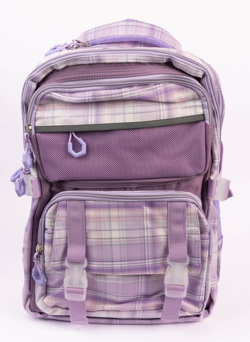 Cocobee Backpack, Adjustable Shoulder Strap, Zipper Closure, Side Bottle Pocket 5 Years+ 15 Inches - Purple - Image 1